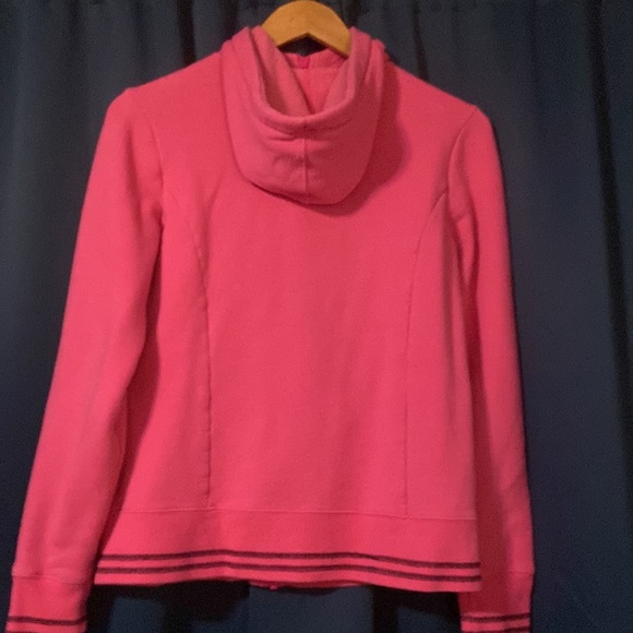 NorthFace Pink with Black Zip Up Hoodie - Picture 3 of 4